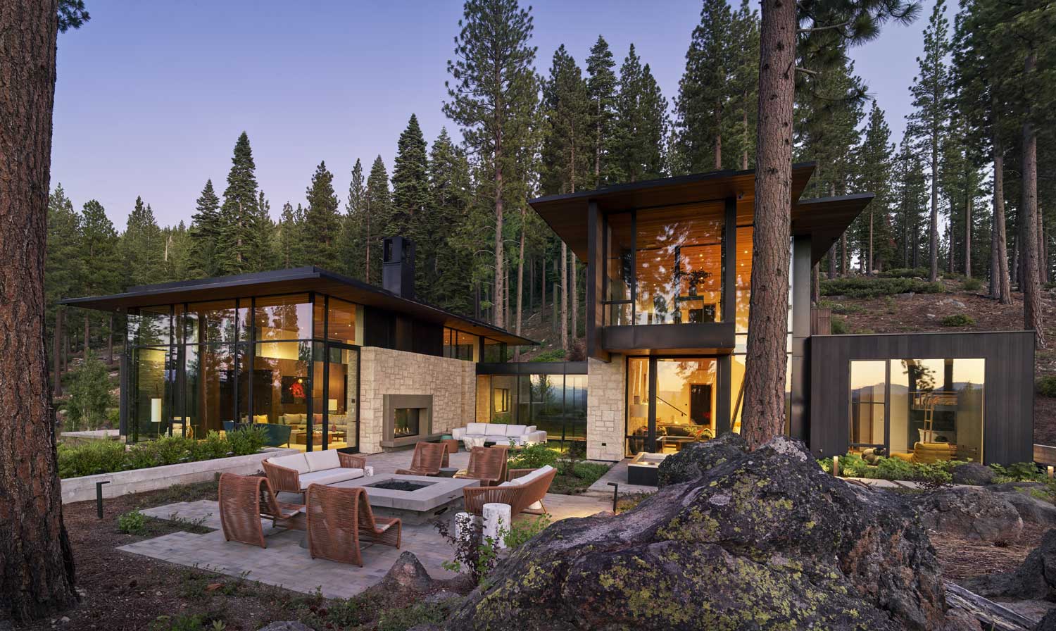 Exterior view of fallen leaf house